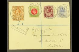 1933  (23 Jan) Registered Env From Mbabane To Pretoria Bearing Natal 2d, OFS 3d, SA 2d & Swaziland 2d Stamps Tied Mbaban - Other & Unclassified