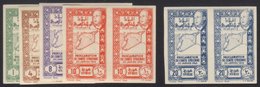 1944 IMPERF PAIRS  Proclamation Complete Postage Set As Horizontal IMPERF PAIRS, Maury 283/287, Superb Never Hinged Mint - Sonstige & Ohne Zuordnung