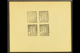 1943 IMPERF PROOFS  For The 1943 Bangkaen Monument Issue (SG 311/12) - An IMPERF PROOFS BLOCK Of 4 With Empty Value Tabl - Other & Unclassified