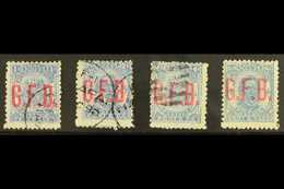 OFFICIALS  1893 1d, 2d, 4d & 8d With "G.F.B." Overprints, SG O1/4, Good To Fine Used (4). For More Images, Please Visit - Other & Unclassified