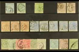 1879-96 USED SELECTION.  Includes 1879 3d & 1s, Later Range To 4d Shades & 1s Revenue. Mostly Good To Fine (20+ Stamps) - Other & Unclassified