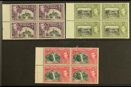 1938-44  12c Black & Slate-purple, 24c Black & Olive-green And 60c Myrtle-green & Carmine, SG 252a/54, Never Hinged Mint - Other & Unclassified