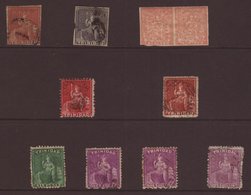 TRINIDAD  1851-80 Britannia Issues Including IMPERF 1851-56 (1d) Brownish-red Used, 1854-57 (1d) Dark Grey Used, 1852-60 - Other & Unclassified
