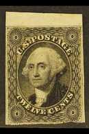 1851  12c Grey-black, Washington, Imperforate, Scott 17, Unused, Faults, Cat.$2200. For More Images, Please Visit Http:/ - Other & Unclassified