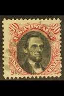 1869  90c Carmine & Black, Lincoln, Scott 122, Lightly Used. For More Images, Please Visit Http://www.sandafayre.com/ite - Other & Unclassified