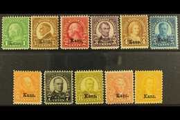 1929  "Kans." Overprinted Defins Set, Scott 658/68, Mint (11). For More Images, Please Visit Http://www.sandafayre.com/i - Other & Unclassified