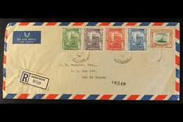 1936  1s To 10s High Values, SG 318/22, Neatly Used On 1952 Registered Airmail Cover. For More Images, Please Visit Http - Other & Unclassified