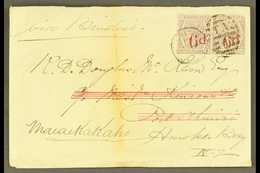 1883 6D ON 6D LILAC PAIR ON ENVELOPE TO NEW ZEALAND  (Jan 12th) 6d On 6d Lilac, SG 162, Tied By London "TA/4" Duplex, Ad - Other & Unclassified