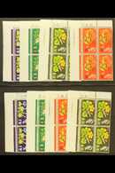 1964  Botanical Congress Ordinary & Phosphor Cylinder Blocks Of 4 Sets, SG 655/658 & SG 655p/58p. Never Hinged Mint (8 B - Other & Unclassified