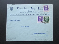 Italien 1940 ?! Zensurpost Nach Stein Norimberga. FIAT / Fabrica Italiana Articoli Tecnici. OKW Geöffnet - Kriegspropaganda