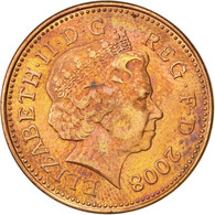 Monnaie, Grande-Bretagne, Elizabeth II, Penny, 2008, TTB+, Copper Plated Steel - 1 Penny & 1 New Penny