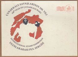 AC - TURKEY INVITATION ENVELOPE - 100th YEAR OF CANAKKALE WARS INTERNATIONAL STAMP EXHIBITION 18 MARCH 2015 - Otros & Sin Clasificación