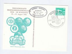 1986 Radbeul EAST GERMANY Special POSTAL STATIONERY Card AFR DDR Philatelic Exhibition Cover Stamps - Cartes Postales Privées - Oblitérées