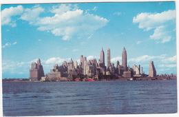 The New York Skyline - Entrance Into New York Harbor - (1972 - 15c Blue Metermark) - USA - Hudson River
