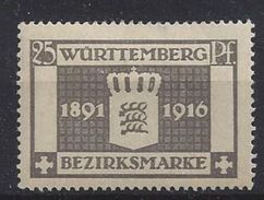 Germany (Wurttemberg) 1916 Dienst (*) MH Mi.128 - Wuerttemberg