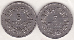 5 FRANCS 1933 Et 1935 . En Nickel - 5 Francs