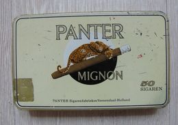 AC - PANTER MIGNON 50 CIGARS EMPTY TIN BOX - Schnupftabakdosen (leer)