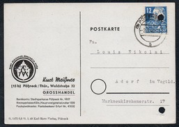 A6239 - Alte Postkarte - Bedarfspost - Pössneck - Pößneck - Kurt Meißner Grosshandlung Nach Adorf 1949 - Pössneck