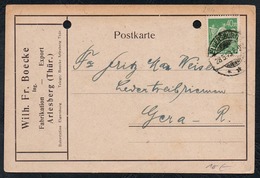 A6246 - Alte Postkarte - Bedarfspost - Arlesberg - Wilh. Fr. Boecke Nach Gera 1923 - Elgersburg