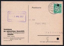 A6248 - Alte Postkarte - Bedarfspost - Schmölln Gegenseitige Bauernhilfe Nach Falken 1957 - Schmölln