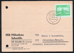 A6249 - Alte Postkarte - Bedarfspost - Schmölln - VEB Möbelbau Nach Olbernhau 1976 - Schmoelln