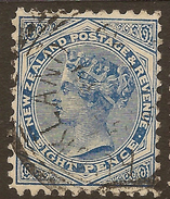 NZ 1882 8d Blue SSF P11 SG 244 U #AAA24 - Used Stamps