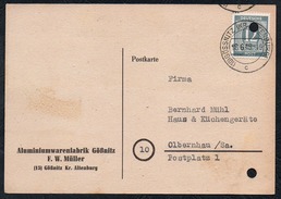 A6254 - Alte Postkarte - Bedarfspost - Gößnitz Kr. Altenburg - F.W. Müller - Aluminiumwarenfabrik 1946 SBZ - Goessnitz