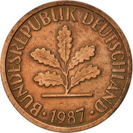 Monnaie, République Fédérale Allemande, Pfennig, 1987, Stuttgart, TTB, Copper - 1 Pfennig