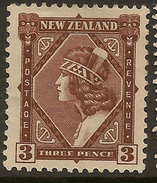 NZ 1935 3d Maori Girl SG 582 HM #AAE43 - Unused Stamps