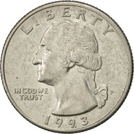Monnaie, États-Unis, Washington Quarter, Quarter, 1993, U.S. Mint - 1932-1998: Washington