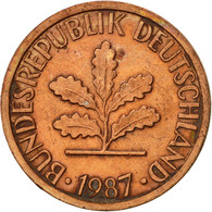 Monnaie, République Fédérale Allemande, Pfennig, 1987, Karlsruhe, TTB, Copper - 1 Pfennig
