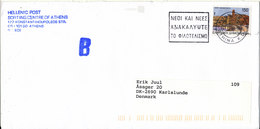 Greece Cover Sent To Denmark 27-10-1999 Single Franked - Cartas & Documentos