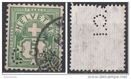 115 Svizzera 1905 Perforè Perfin Perforato Helvetia Suisse - Perfins