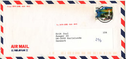 Taiwan Air Mail Cover Sent To Denmark 26-4-1999  Single Franked - Airmail