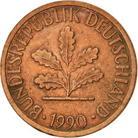 Monnaie, République Fédérale Allemande, Pfennig, 1990, Hambourg, TTB, Copper - 1 Pfennig