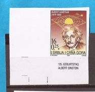 2004 3193  ALBERT EINSTEIN    RRR IMPERFORATE SRBIJA SERBIA CRNA GORAMONTENEGR JUGOSLAVIJA JUGOSLAWIEN  MNH - Albert Einstein