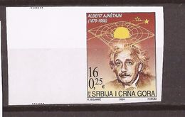 2004 3193  ALBERT EINSTEIN    RRR IMPERFORATE SRBIJA SERBIA CRNA GORAMONTENEGR JUGOSLAVIJA JUGOSLAWIEN  MNH - Albert Einstein