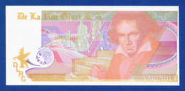 De La Rue Giori S.A. Varinota Beethoven Color Trial #05 - Specimen Test Note Unc - Fictifs & Spécimens
