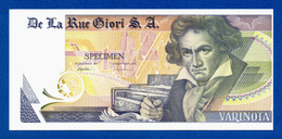 De La Rue Giori S.A. Varinota Beethoven Color Trial #10 - Specimen Test Note Unc - Ficción & Especímenes