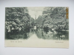 GERMANY GRUSS AUS BERLIN GOLDFISCHTEICH  , OLD POSTCARD , 0 - Dierentuin