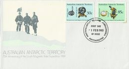 Australian Antarctic Territory 1985 75th Anniversary Of The South Magnetic Pole Expedition, Davis Base FDC - FDC