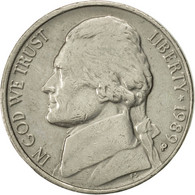 Monnaie, États-Unis, Jefferson Nickel, 5 Cents, 1989, U.S. Mint, Philadelphie - 1938-…: Jefferson