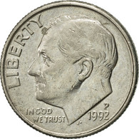 Monnaie, États-Unis, Roosevelt Dime, Dime, 1992, U.S. Mint, Philadelphie, TTB+ - 1946-...: Roosevelt