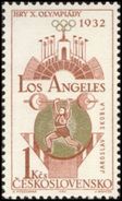 Czechoslovakia / Stamps (1965) 1431: Olympic Games 1932 Los Angeles, J. Skobla (weight-lifting); Painter: A. Podzemna - Zomer 1932: Los Angeles