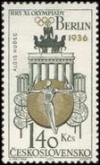 Czechoslovakia / Stamps (1965) 1432: Olympic Games 1936 Berlin, A. Hudec (exercises On Rings); Painter: A. Podzemna - Sommer 1936: Berlin