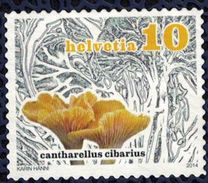 Suisse 2014 Used Sans Gomme Cantharellus Cibarius Champignon Girolle - Ongebruikt