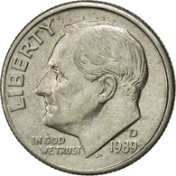 Monnaie, États-Unis, Roosevelt Dime, Dime, 1989, U.S. Mint, Denver, TTB+ - 1946-...: Roosevelt