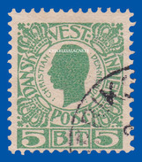 1905 DENMARK DANISH WEST INDIES 5 BIT CHRISTIAN IX  FACIT 32  FREDERIKSTED PART CANCEL - Denmark (West Indies)