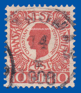 1905 DENMARK DANISH WEST INDIES 10 BIT CHRISTIAN IX  FACIT 33  ST. THOMAS CANCEL - Denmark (West Indies)