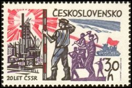 Czechoslovakia / Stamps (1965) 1440: 20th Anniversary Of Liberation Of Czechoslovakia (recovery); Painter: J. Lukavsky - Francobolli